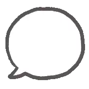 a speech bubble with three dots inside of it