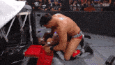 a wrestling match is being shown on a cw channel