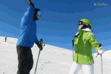 Skibro Skiing GIF - Skibro Skiing High Five GIFs