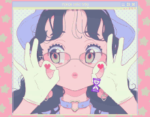 a drawing of a girl with the words peach with you on it
