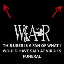 a black background with the word war in white letters