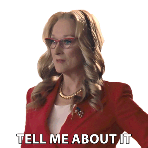 Tell Me About It President Orlean Sticker - Tell Me About It President Orlean Meryl Streep Stickers