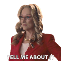 Tell Me About It President Orlean Sticker - Tell Me About It President Orlean Meryl Streep Stickers
