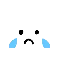 a sad face with tears and the word beee in blue