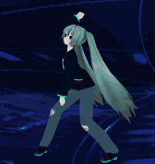 a 3d model of a girl with long hair