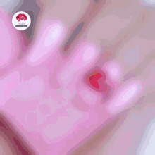a close up of a pink nail polish container that says very cool nails