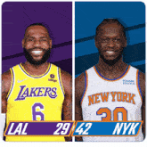 Los Angeles Lakers (29) Vs. New York Knicks (42) First-second Period Break GIF - Nba Basketball Nba 2021 GIFs