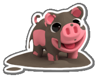 Rosa Pig Sticker - Rosa Pig Mud Stickers