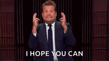 Late Late Show James Corden GIF - Late Late Show James Corden Fingers Crossed GIFs