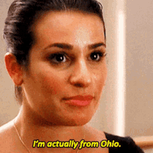 Glee Rachel Berry GIF - Glee Rachel Berry Im Actually From Ohio GIFs