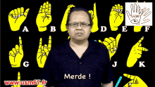 Merde Lsf Usm67 Sign Language GIF - Merde Lsf Usm67 Sign Language GIFs