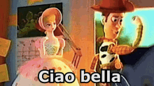 Toy Story Sceriffo Woody Bo Peep Ciao Bella GIF - Toy Story Woody Bo Peep GIFs