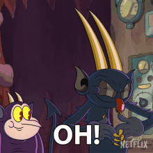 Oh The Devil GIF - Oh The Devil The Cuphead Show GIFs