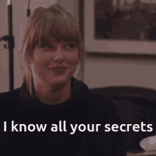 Taylor Swift Taylor Swift Funny GIF - Taylor Swift Taylor Swift Funny Taylor Swift I Know All Your Secrets GIFs