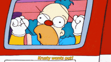 The Simpsons Krusty The Clown GIF - The Simpsons Krusty The Clown Krusty Wants Out GIFs