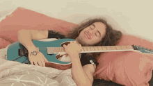 Sleeping With My Guitar Bradley Hall GIF - Sleeping With My Guitar Bradley Hall I Love My Guitar GIFs