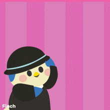 a penguin wearing a top hat with the words enjoy special day above it