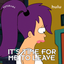 it%27s time for me to leave leela katey sagal futurama it is time for me to depart