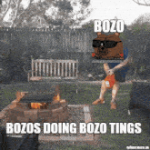 Bozo Bozo Fire GIF - Bozo Bozo Fire Bozo Doing Bozo Things GIFs