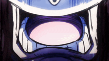 a close up of a person 's mouth with a pink circle in the middle