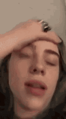 Billie Eilish Headache GIF - Billie Eilish Headache Stressed GIFs