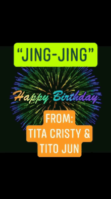 Happy Birthday To You Fireworks GIF - Happy Birthday To You Fireworks Jing Jing GIFs