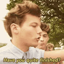 Quite Finished GIF - Quite Finished Louis GIFs