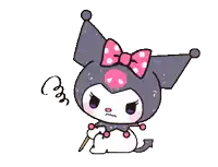 a cartoon character with a bow on her head