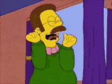 Ned Flanders Simpsons GIF - Ned Flanders Simpsons Aahh GIFs
