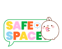 Safe Space Molang Sticker - Safe Space Molang Space To Talk Stickers