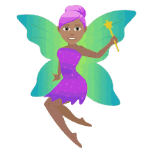fairy joypixels flying fairy fairy wand fairy wings