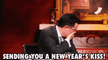New Year'S Kiss GIF - New Year Kiss Stephen Colbert GIFs