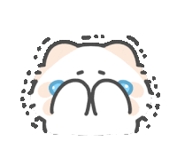 a cartoon of a panda crying with tears coming out of its eyes .