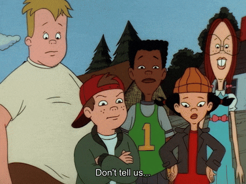 T.J. says 'Don't tell us... tell him.' and points to King Bob