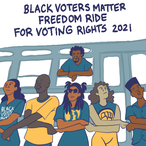 Black Voters Matter Freedom Ride Sticker - Black Voters Matter Freedom Ride Freedom Stickers