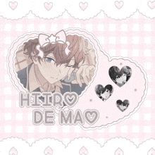 a picture of hiro de mao with hearts around him
