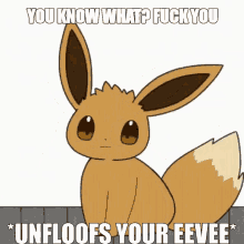 Eevee Pokemon GIF - Eevee Pokemon Fuck You GIFs