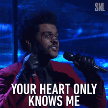 Your Heart Only Knows Me The Weeknd GIF - Your Heart Only Knows Me The Weeknd Saturday Night Live GIFs