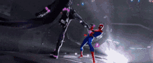 Spiderman Fight Prowler GIF - Spiderman Fight Prowler Spiderman Vs Prowler GIFs