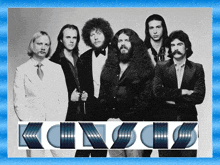 a black and white photo of kansas band