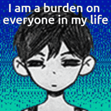 Omori I Am A Burden On Others GIF - Omori I Am A Burden On Others All I Am Is A Burden GIFs