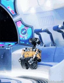 walle disney pixar tap come and sit