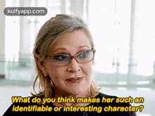 What Do You Think Makes Her Suchanidentifiable Or Interesting Character?.Gif GIF - What Do You Think Makes Her Suchanidentifiable Or Interesting Character? Glasses Accessories GIFs