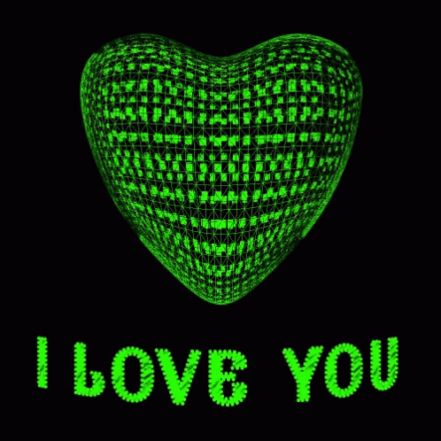 green love hearts