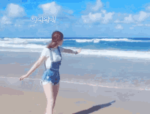 다현 나연 바다 바닷가 해변 해변가 파도 모래사장 백사장 트와이스 GIF - Dahyun Nayeon Beach GIFs
