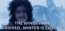 the winds have arrived jon snow sad game of thrones got