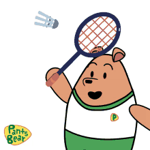 Badminton Pants Bear GIF - Badminton Pants Bear Olympic Spirit GIFs