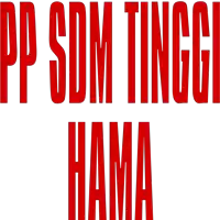 pp sdm tinggi hama is written in red letters on a white background