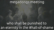 a megadongs meeting who shall be punished to an eternity in the hall-of-shame