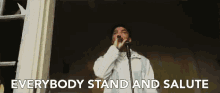 Everybody Stand And Salute Respect GIF - Everybody Stand And Salute Stand Salute GIFs